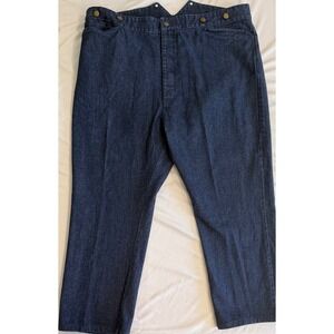 Frontier Classics Womens Indigo Denim Cinch Back Suspender Button Trousers 46
